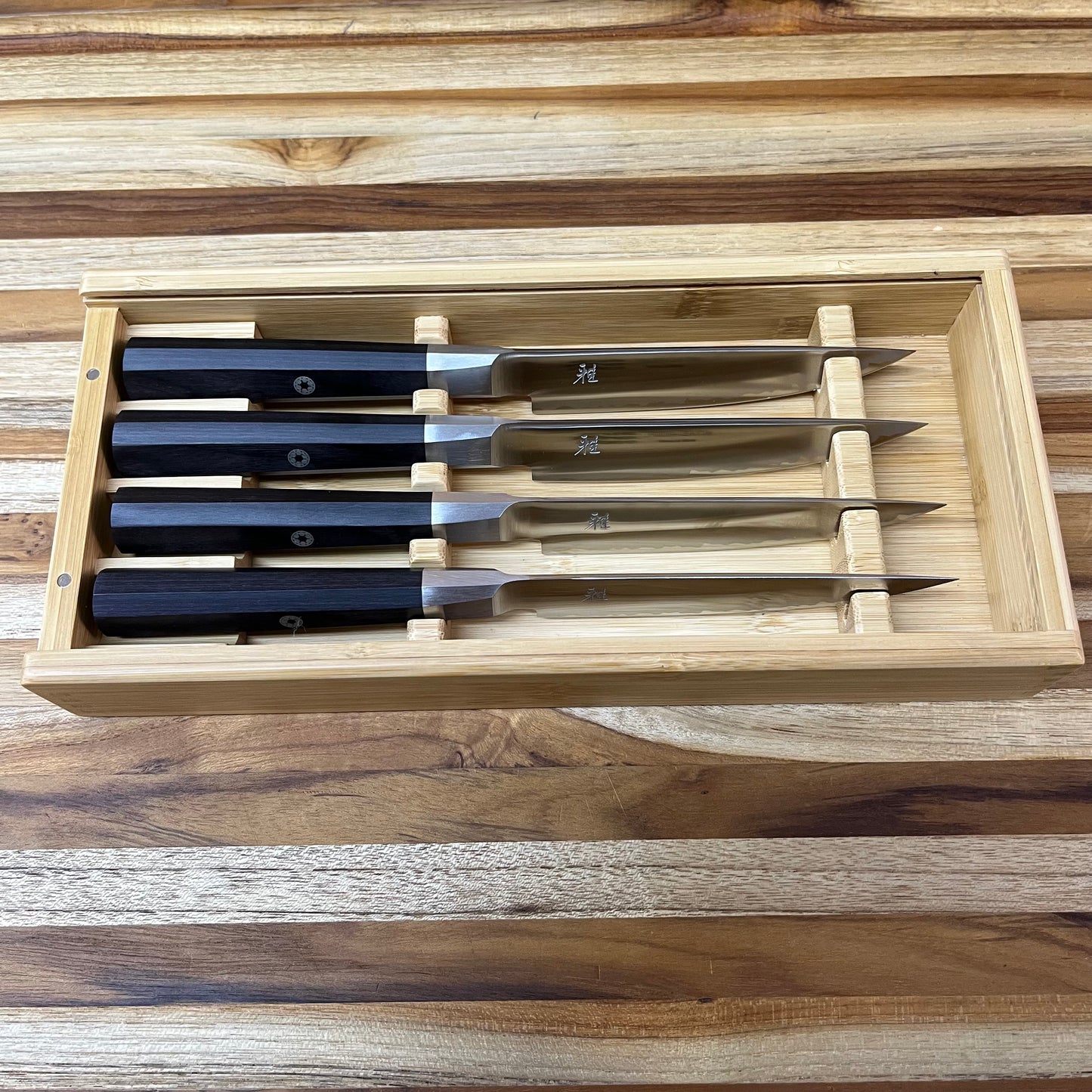 Miyabi Koh 4pc Steak Knife Set w/ Bamboo Box