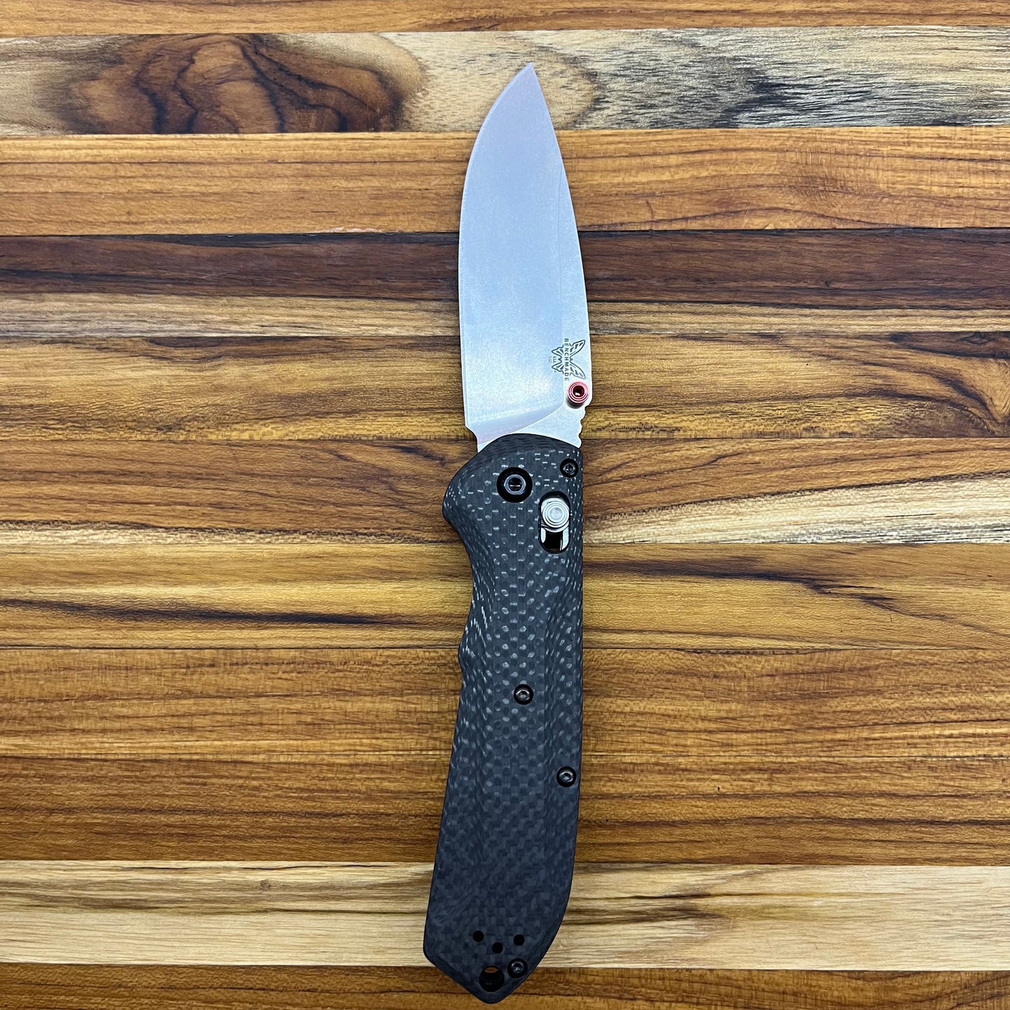 Benchmade Freek 3.5" Folding Knife w/ Carbon Fiber Handle & Red Accents