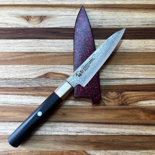 Mcusta Zanmai Red Lacquer 110mm (4.25") Petty Saya w/ Pin