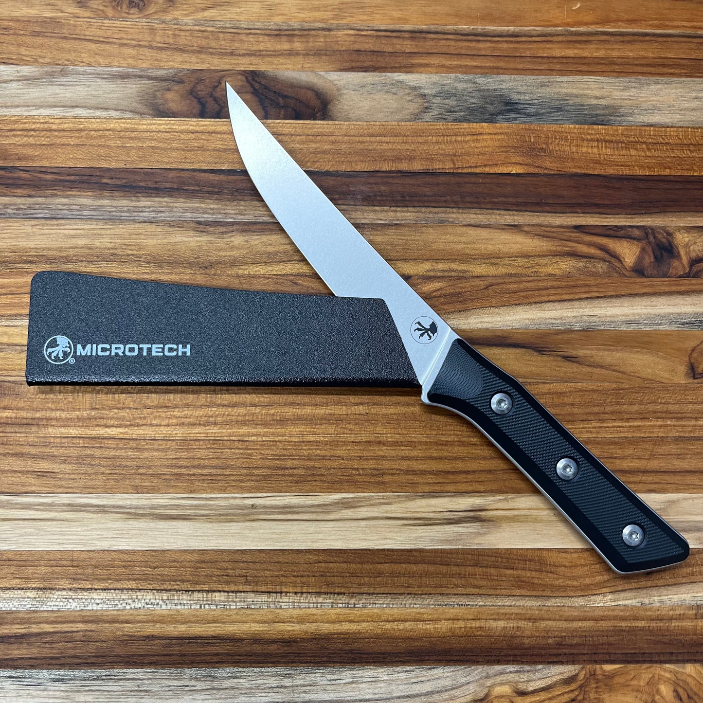 Microtech Culinary 6" Boning Knife w/ Black G10 Handle