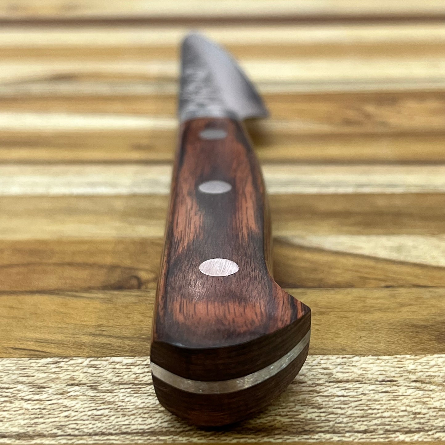 Kikuichi Warikomi Damascus Tsuchime 80mm (3.25") Paring Knife