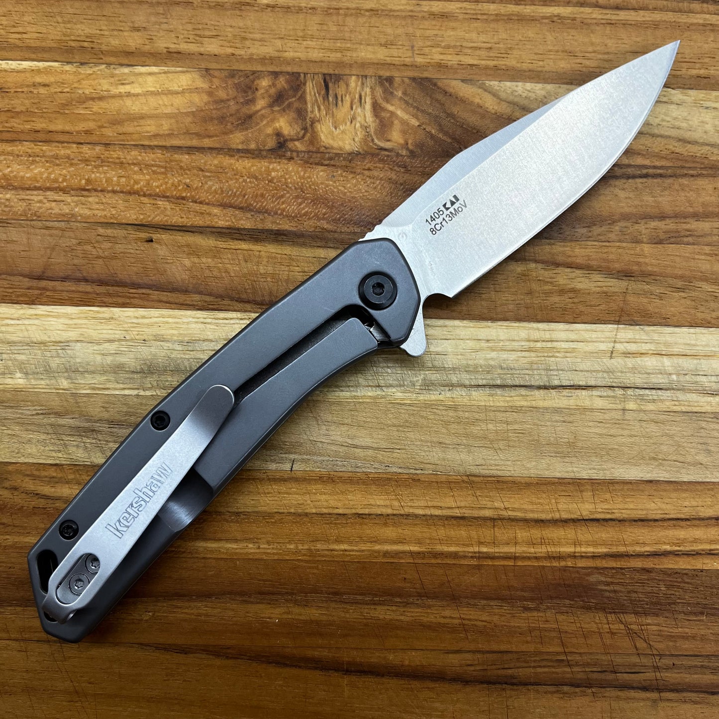 Kershaw Align 3" Flipping Knife w/ Grey PVD Stainless Handle