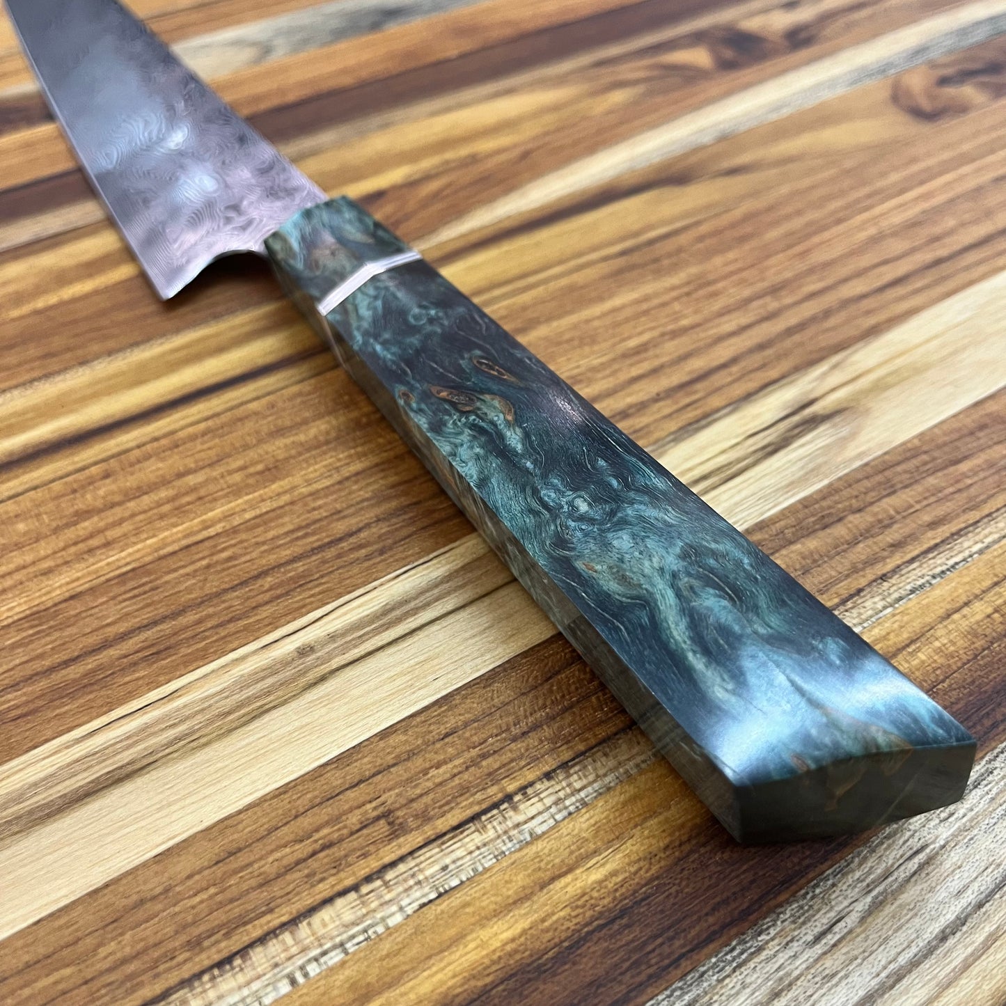 Alfredo Faccipieri 300mm (11.75") Sujihiki w/ Damasteel & Green Birchwood Handle