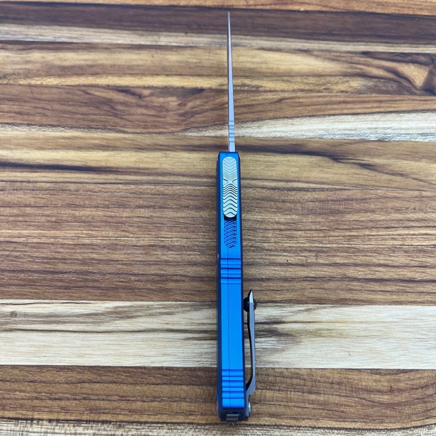 Microtech Hera II Mini Recurve 3" OTF w/ Blue Aluminum Handle