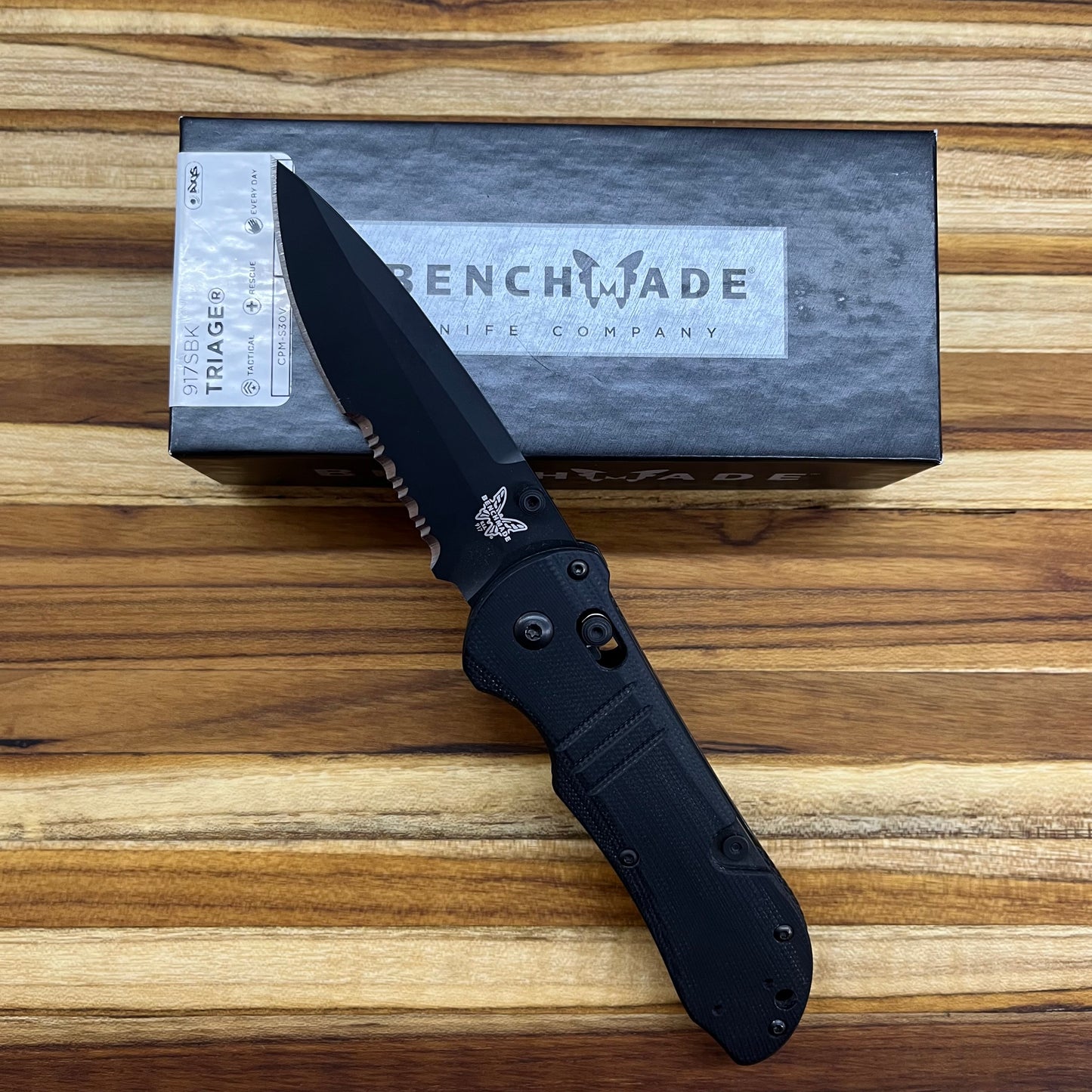 Benchmade Tactical Triage 3.5" All Black P/S Rescue Folding Knife