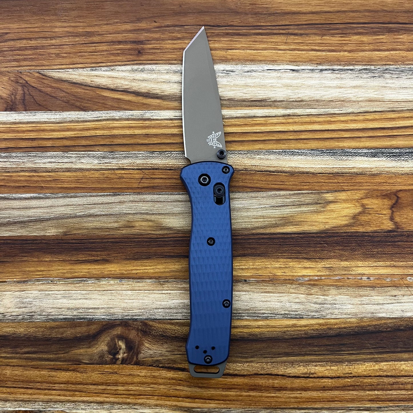 Benchmade Bailout 3.5" Folding Knife w/ Crater Blue Aluminum Handle