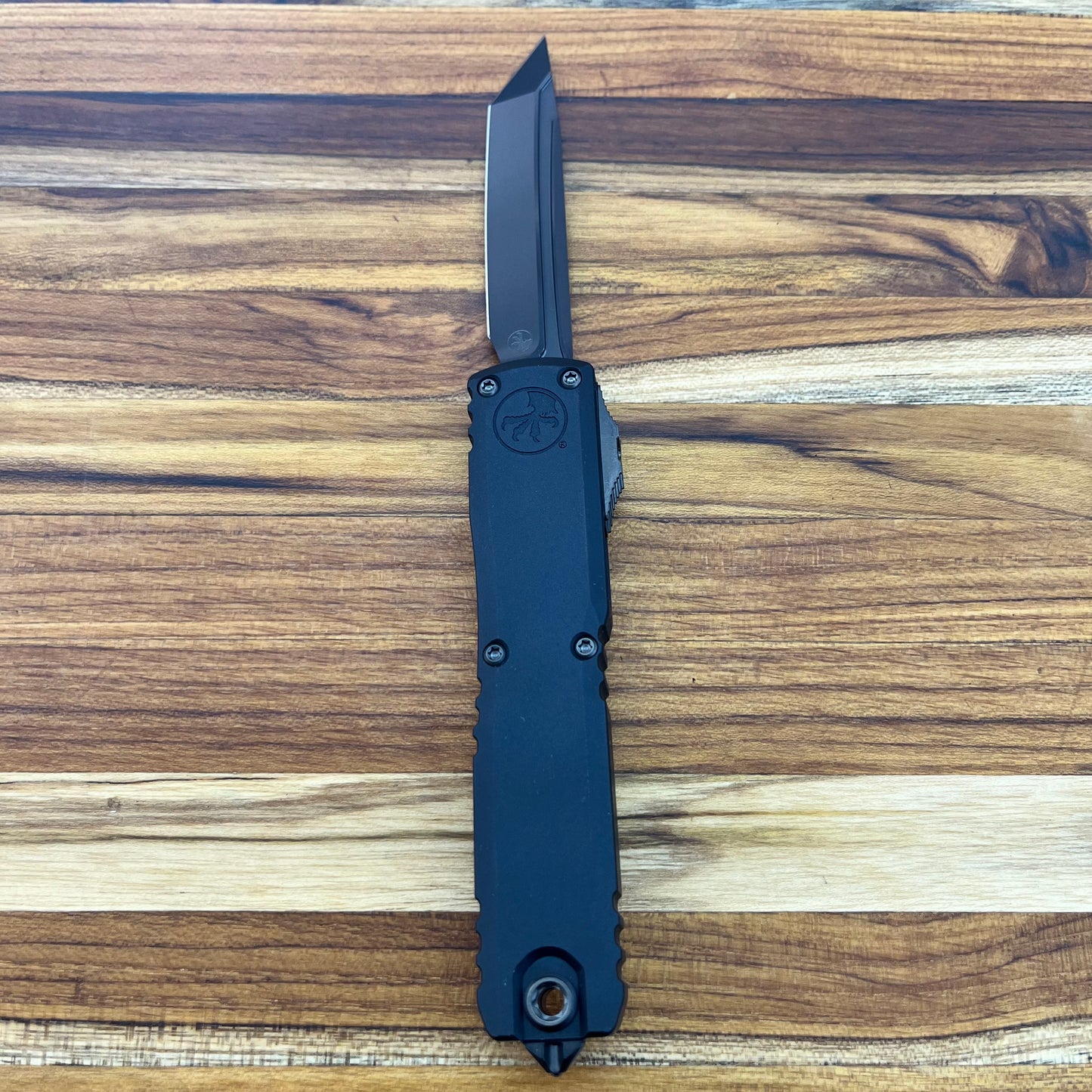 Microtech Ultratech Gen III ZBP T/E 3.5" Shadow DLC OTF w/ Black Aluminum Handle