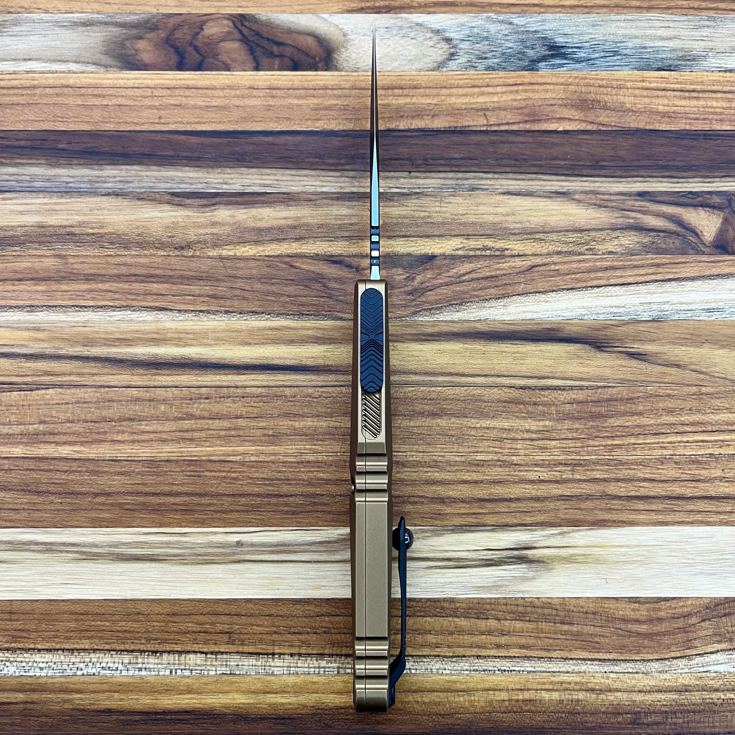 Microtech Combat Troodon Gen III Bowie 4" OTF w/ Tan Aluminum Handle