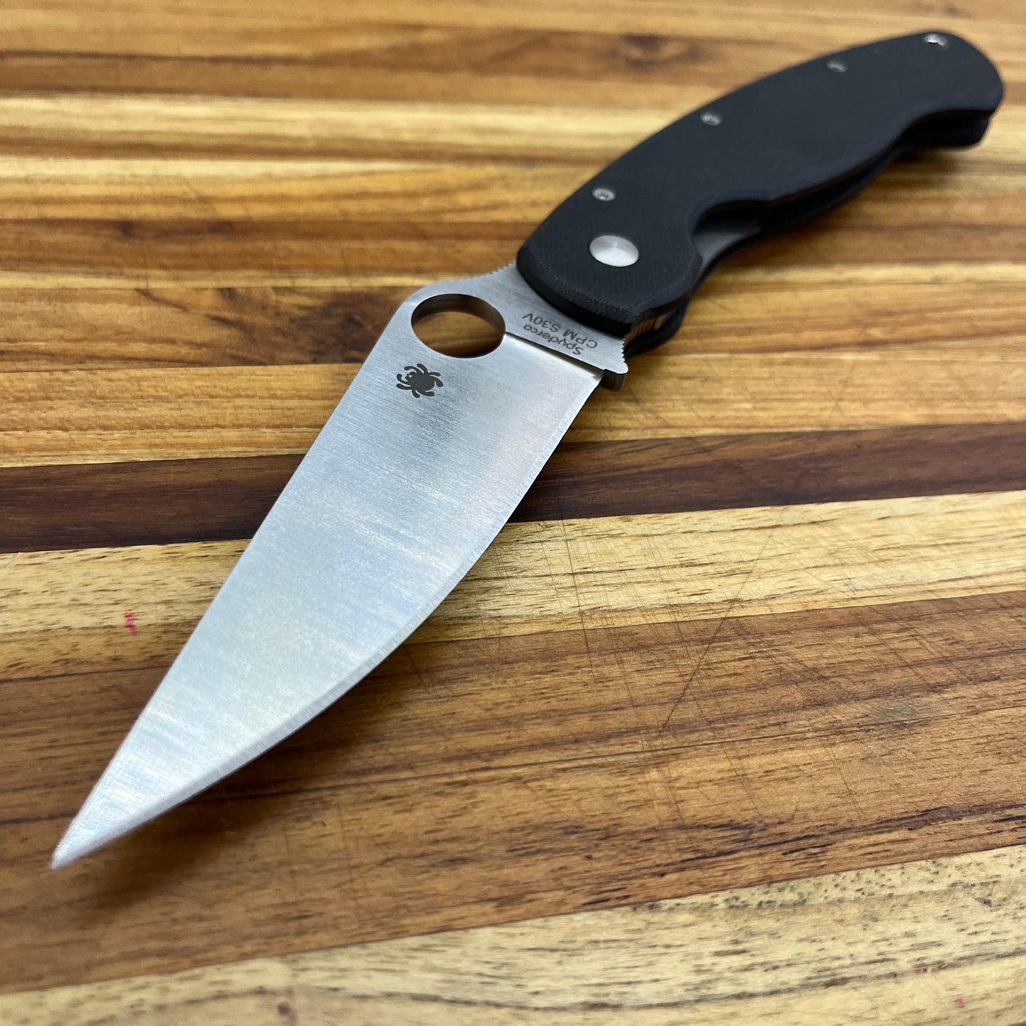 Spyderco Military 4" Folding Knife w/ Black G10 Handle