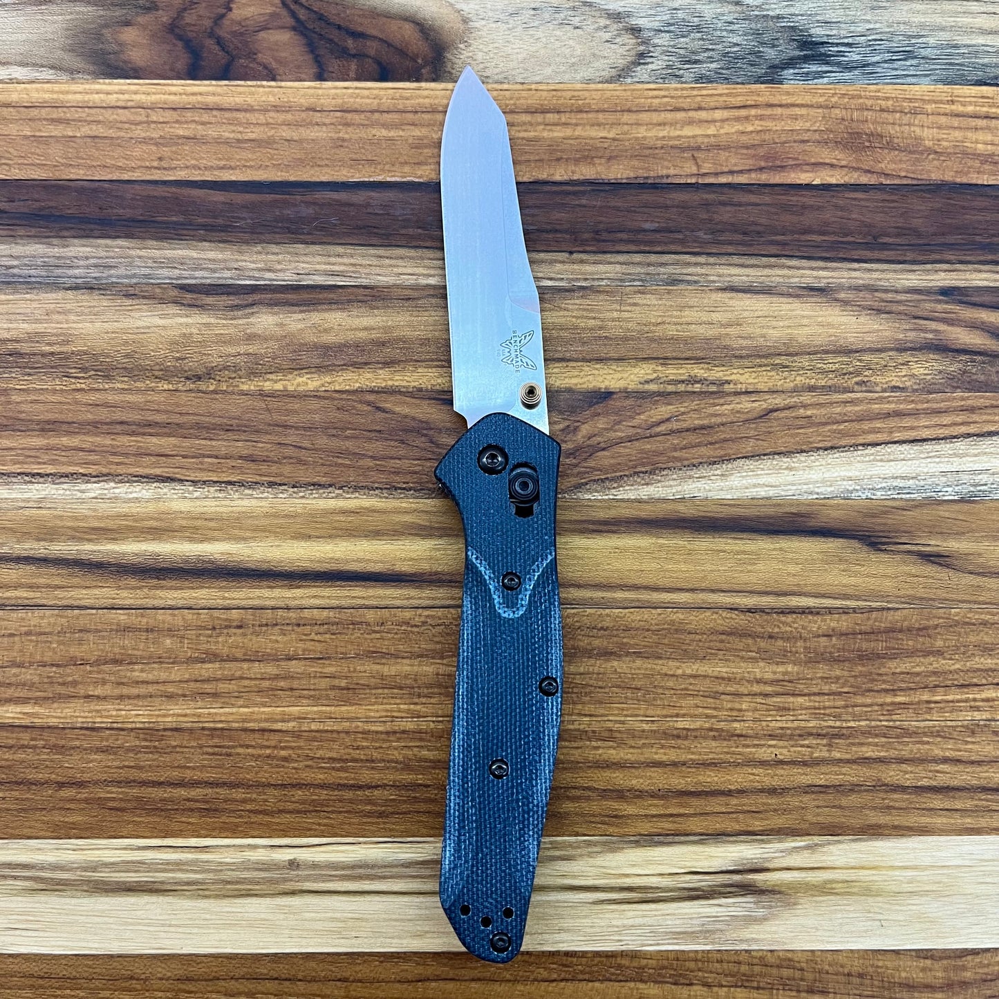 Benchmade Osborne 3.5" Folding Knife w/ Blue Denim Micarta Handle