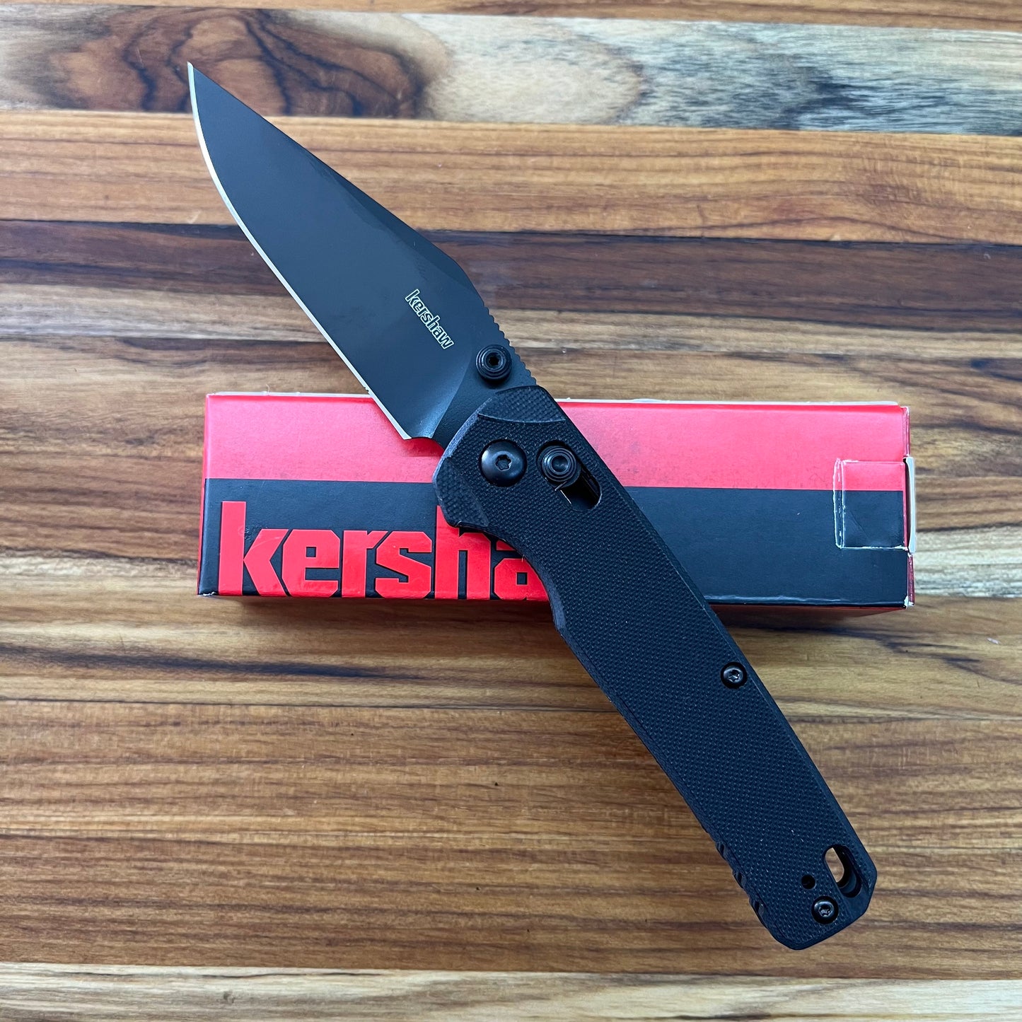 Kershaw Bel Air Clip Point 3" All Black Folding Knife w/ G10 Handle