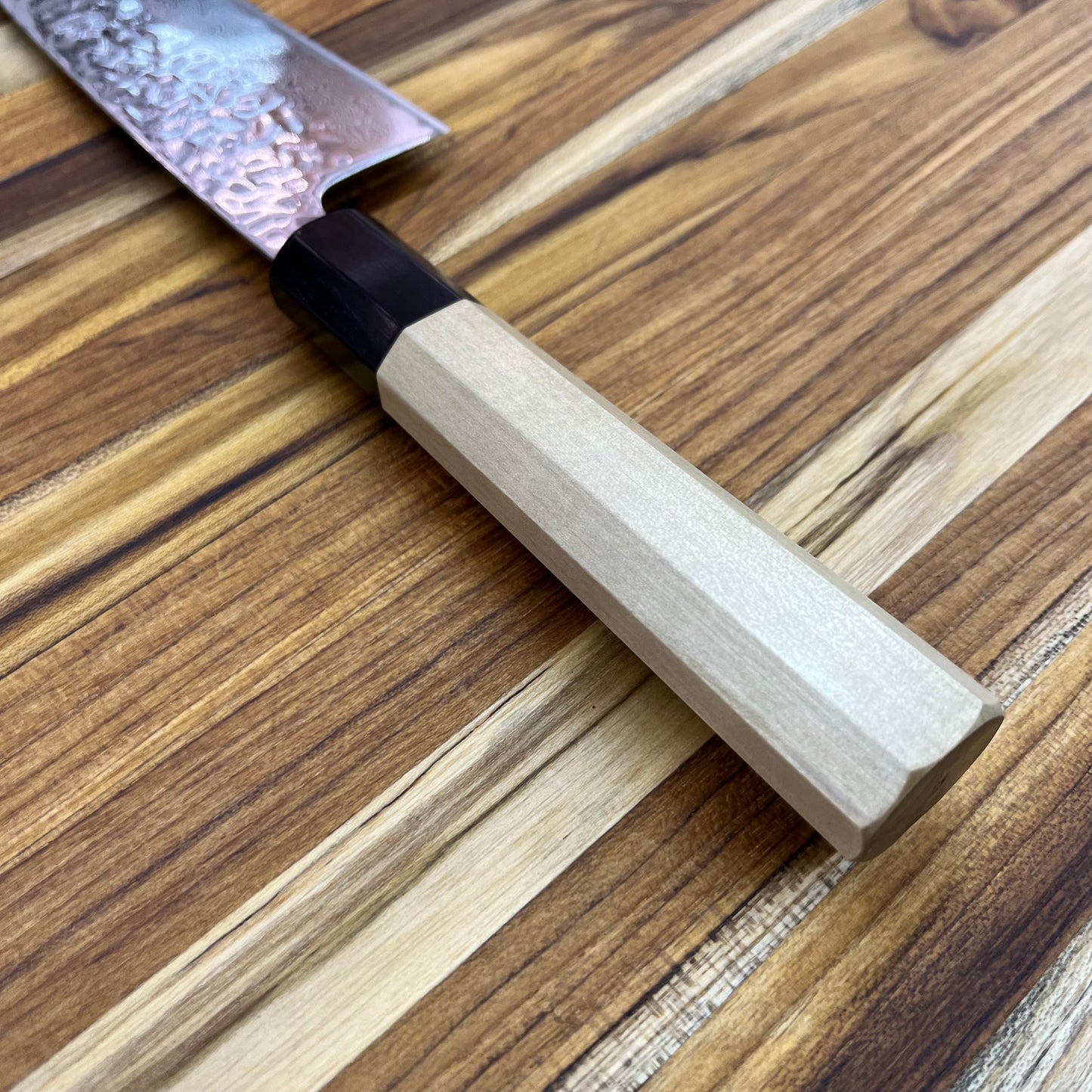 Kikuichi 67 Layer Mirror Damascus Tsuchime 165mm (6.5") Santoku