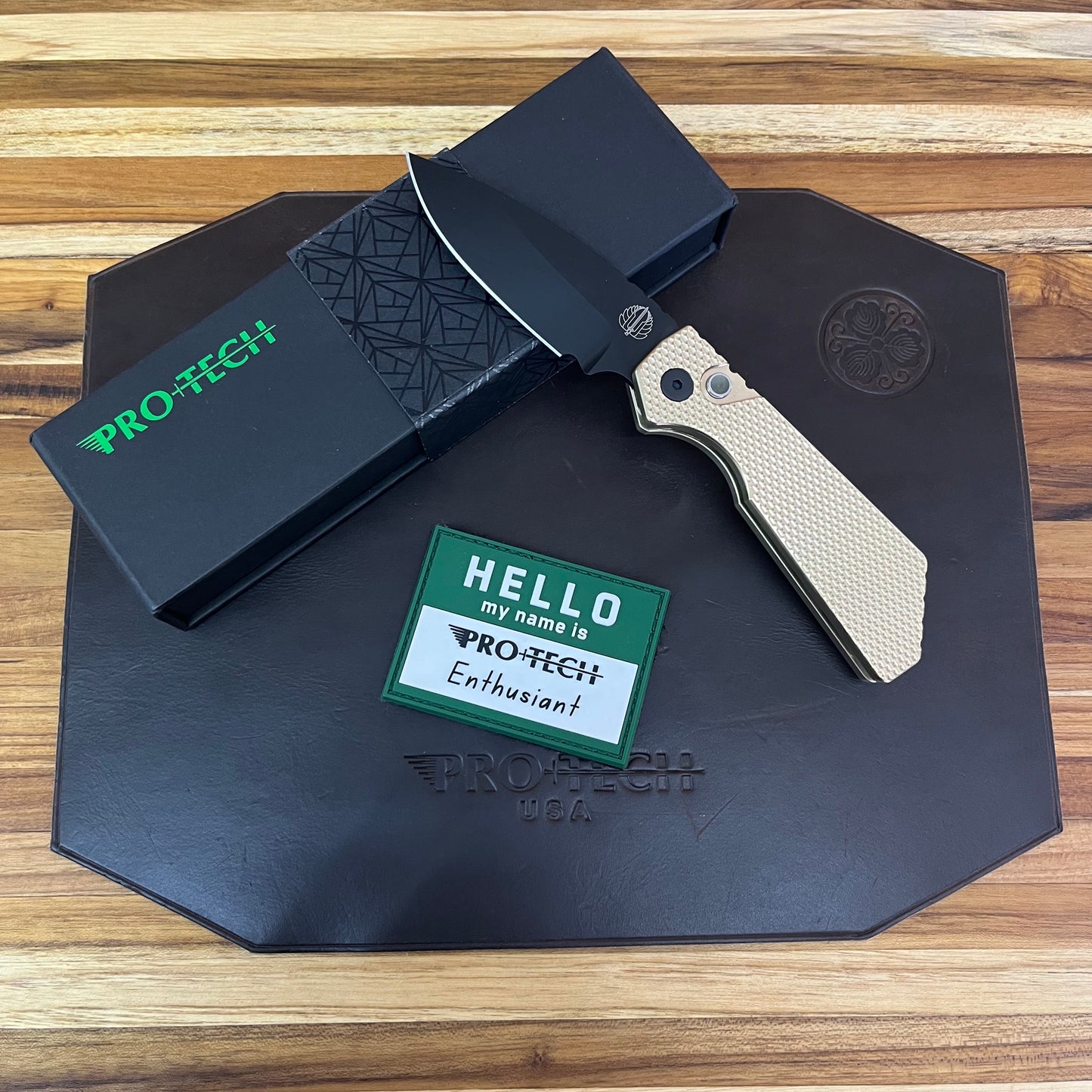 Pro-Tech Strider PT+ 2.5" Auto w/ Textured AlBronze Handle