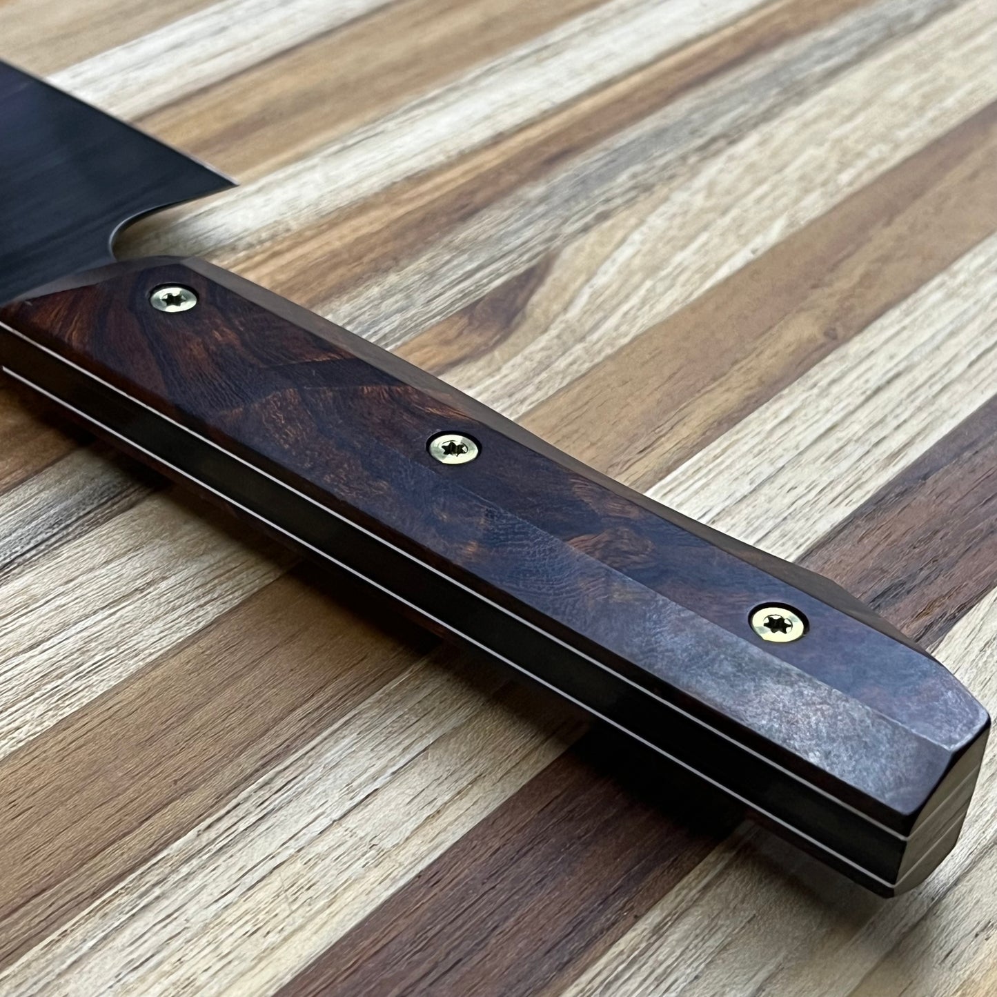 Meglio Semi-Custom 10" DLC Western Chef's Knife w/ Lasered Mayan & Ironwood Handle