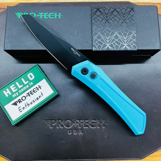 Pro-Tech Oligarch 3.25" Auto w/ T.Blue Aluminum Handle
