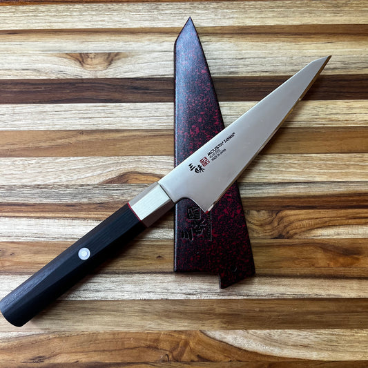Mcusta Zanmai Red Lacquer 145mm (5.75") Boning Saya w/ Pin