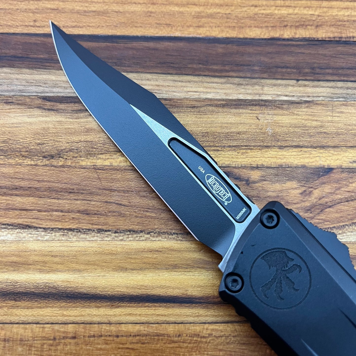 Microtech Combat Troodon Gen III Bowie 4" OTF w/ Black Aluminum Handle