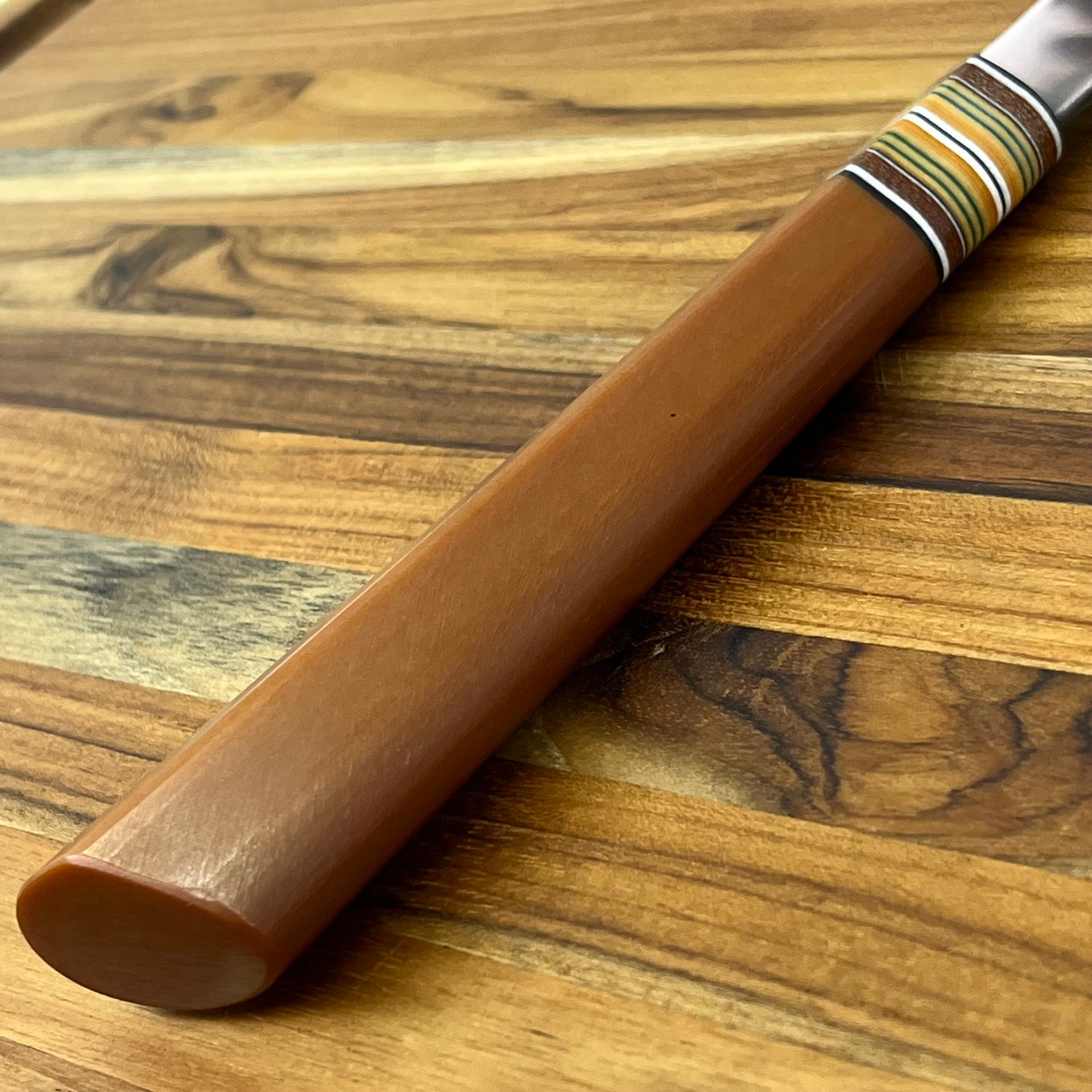 3rd Hill Customs Honyaki 165mm (6.5") Honesuki w/ Vintage Paper Westinhouse Handle