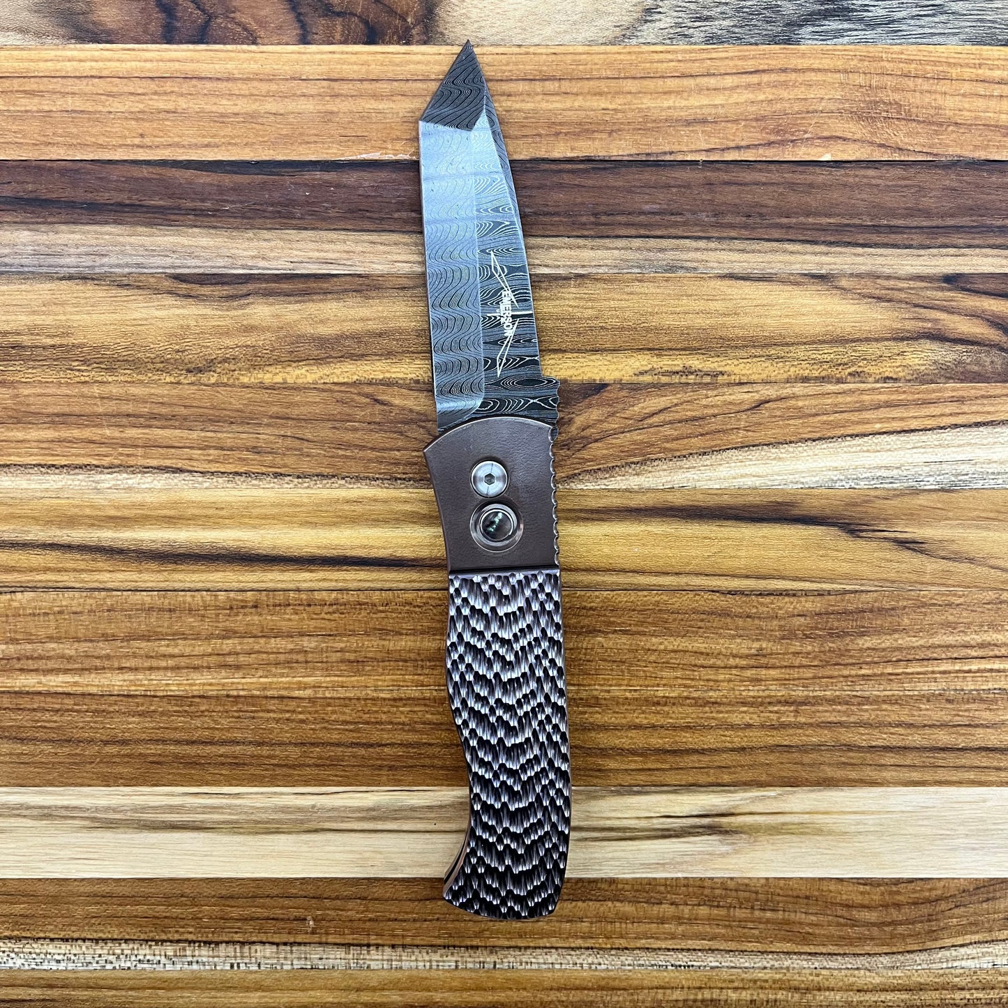 Pro-Tech 2025 Emerson CQC7 Custom 002 3.25" Auto w/ Burnt Bronze Titanium Handle