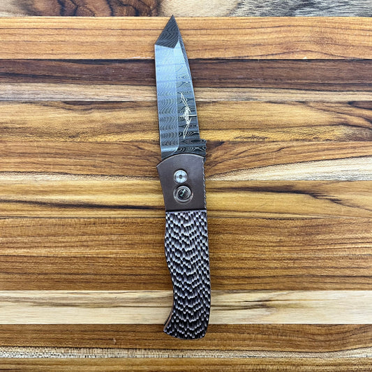 Pro-Tech 2025 Emerson CQC7 Custom 002 3.25" Auto w/ Burnt Bronze Titanium Handle