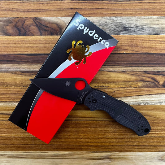 Spyderco Para 3 Salt 3" Folding Knife w/ Black Textured Handle