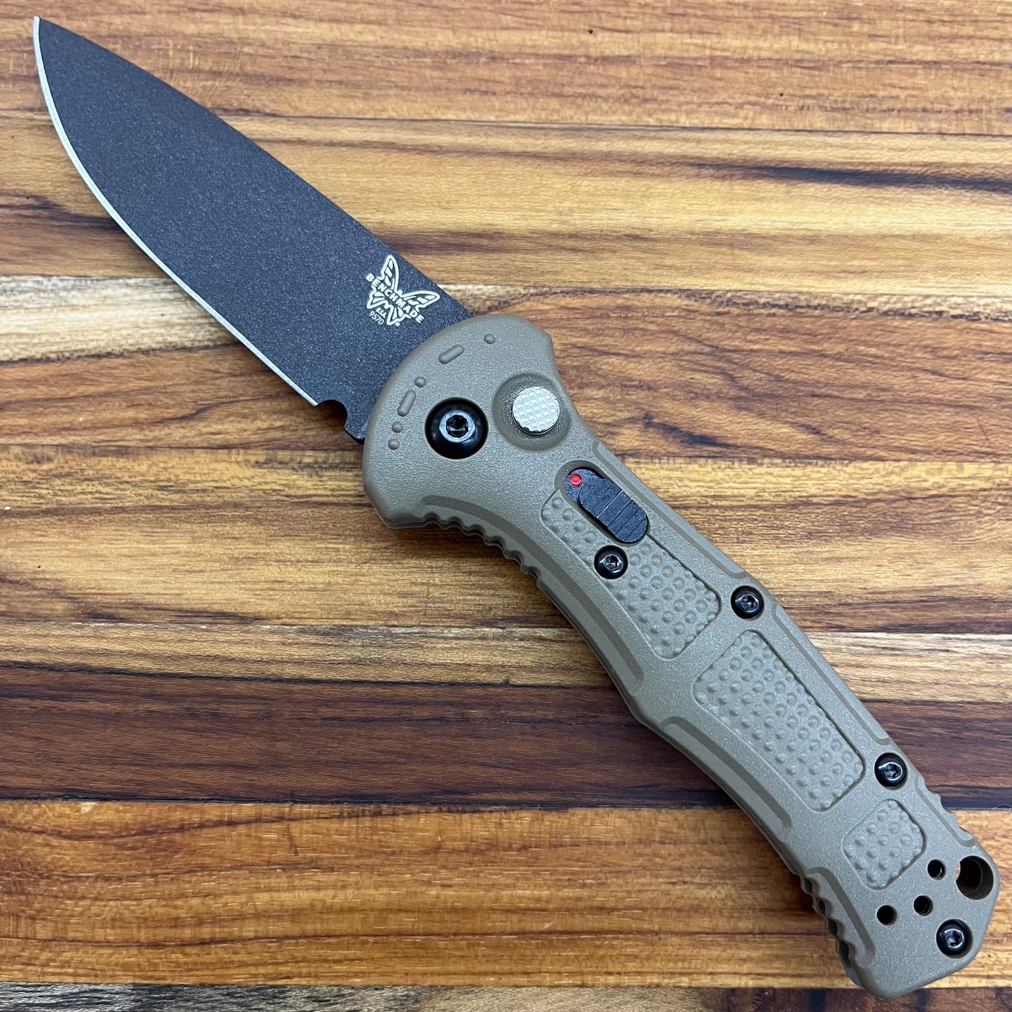 Benchmade Mini Claymore 3" Auto w/ Ranger Green Grivory Handle