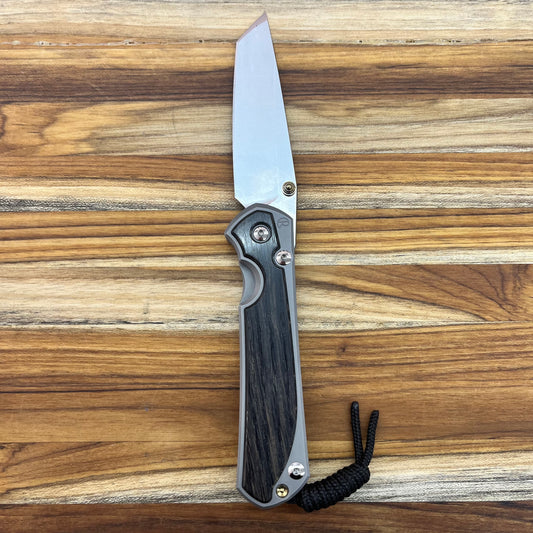 Chris Reeve Large Sebenza 31 (T/E) 3.5" Folding Knife w/ Titanium Handle & Bog Oak Inlay