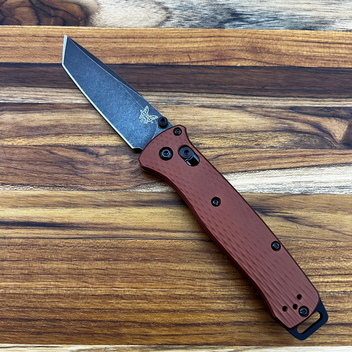 Benchmade Bailout 3.5" Folding Knife w/ Burnt Copper Textured Aluminum Handle