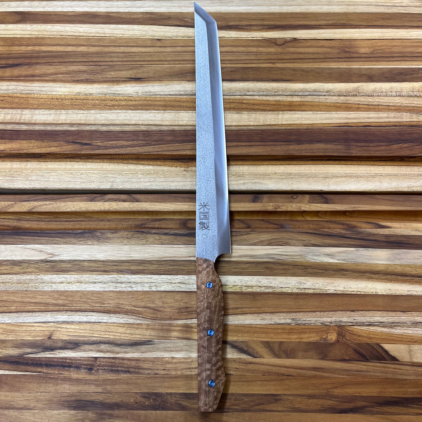 Meglio Semi-Custom 320mm (12.5") Sakimaru Yanagiba w/ Blue Gum Eucalyptus Handle