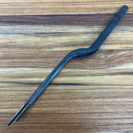 Mercer Tool Precision Plus 8" Matte Black Offset Plating Tong