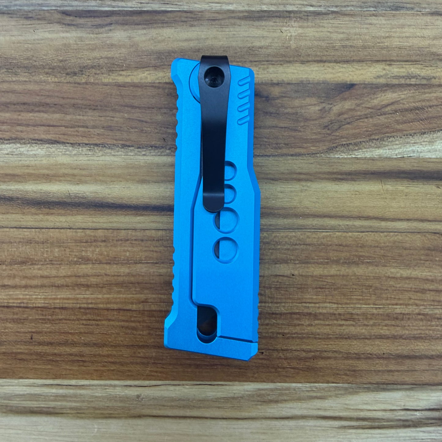 Reate Exo-U Gravity 2.5" Utility Knife w/ Blue Speedhole Handle
