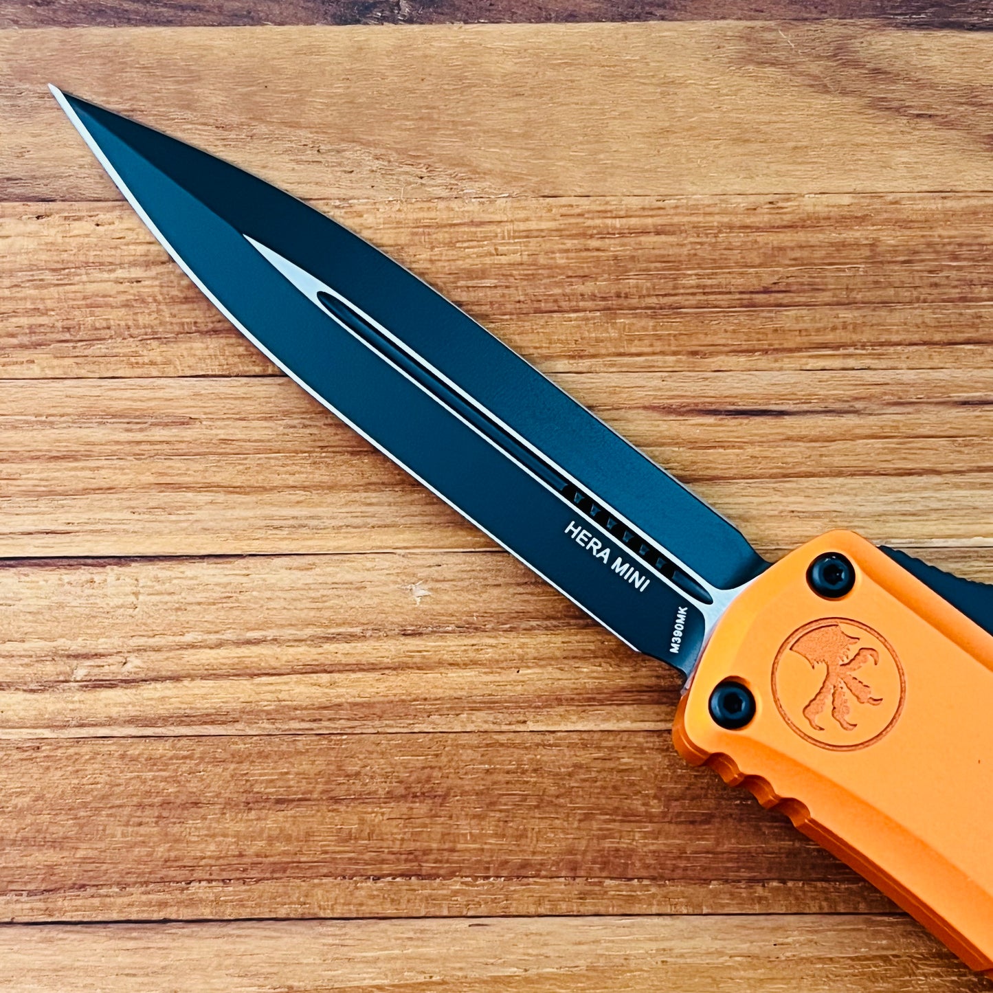 Microtech Mini Hera II 30th Anniversary D/E 3" OTF w/ Orange Aluminum Handle