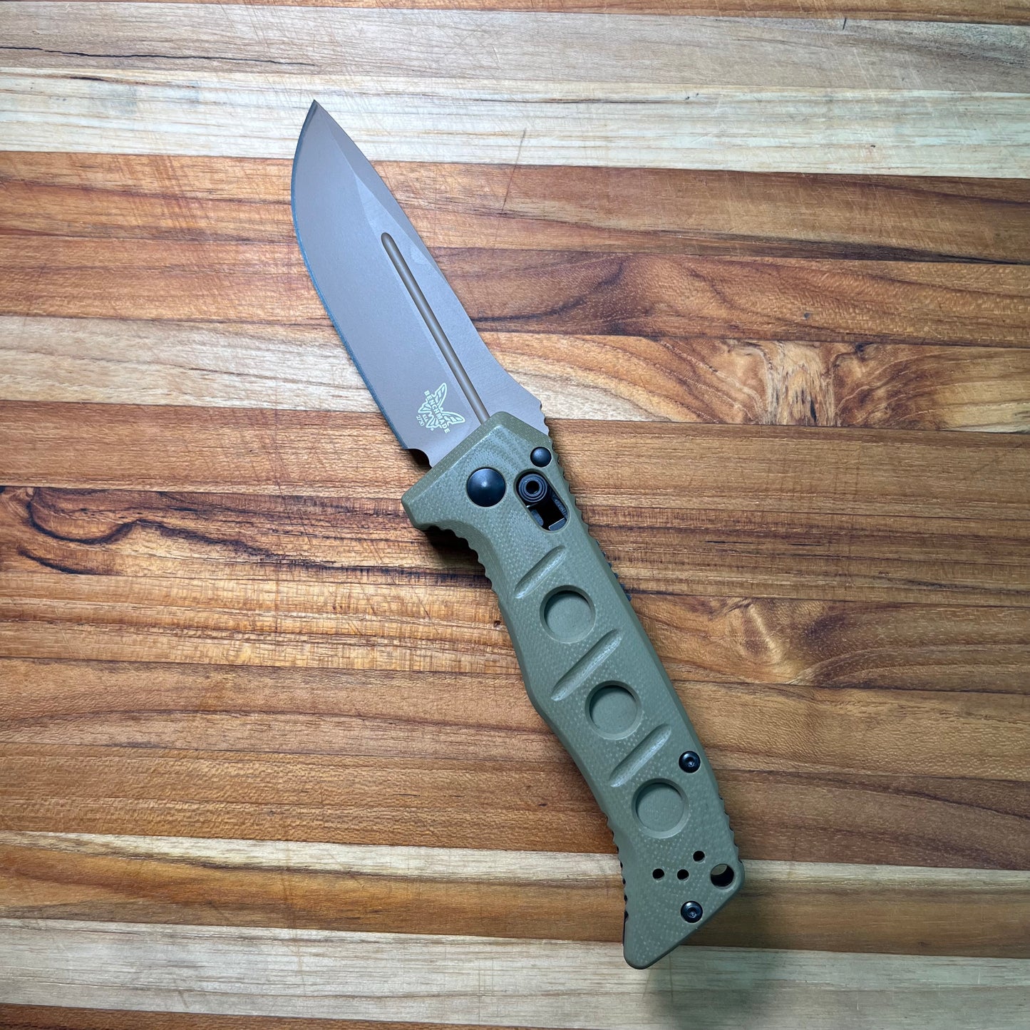 Benchmade Mini Adamas 3.25" Auto w/ OD Green G10 Handle