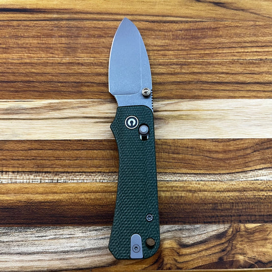 Civivi Baby Banter 2 2.5" Folding Knife w/ Green Canvas Micarta Handle