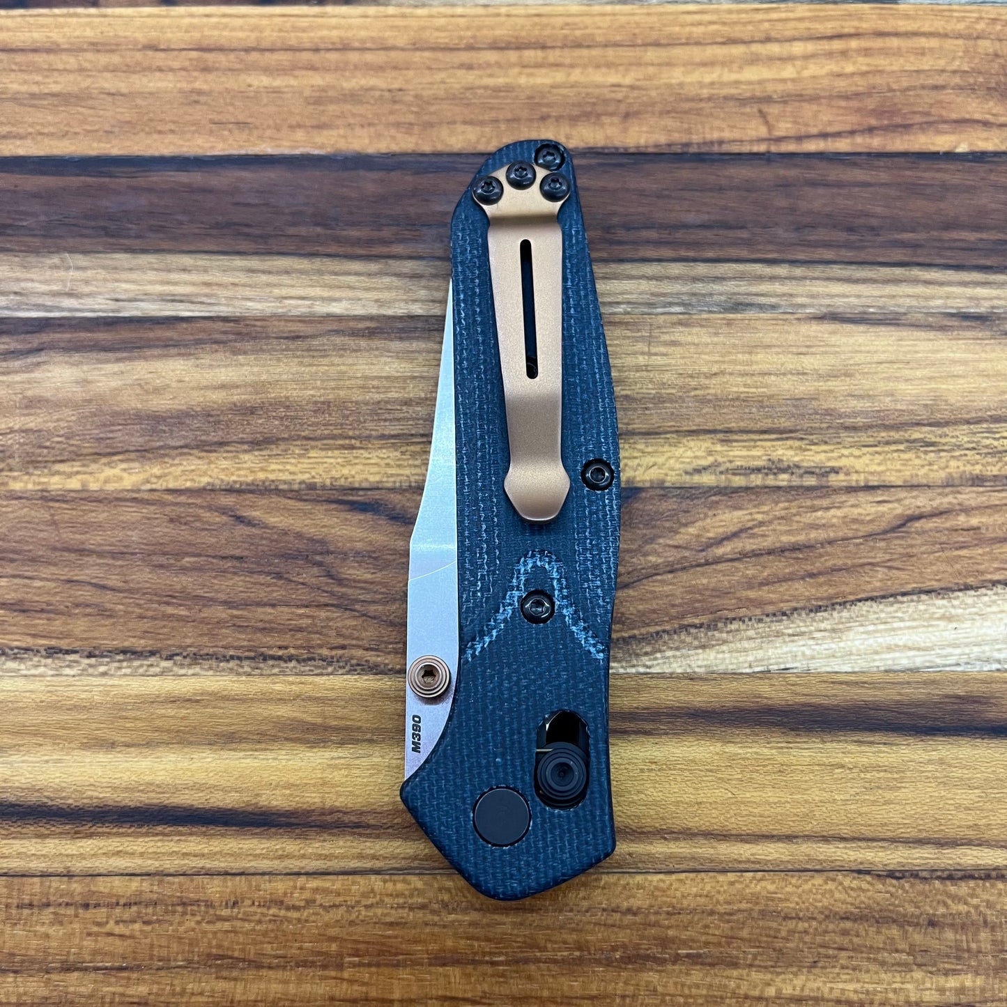 Benchmade Mini Osborne 3" Folding Knife w/ Blue Denim Micarta Handle