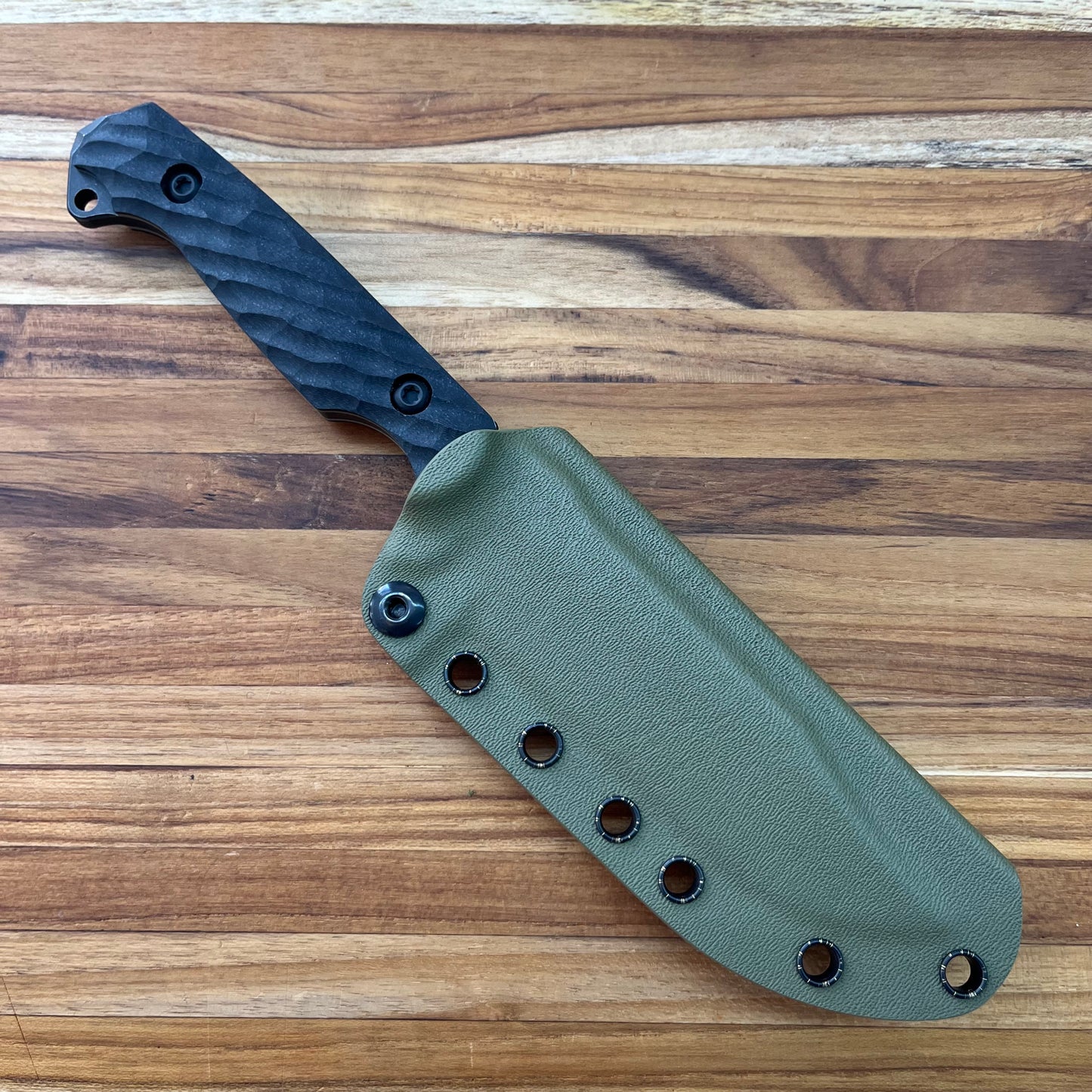 Toor Frontline 4.5" Bomber Black Crewman w/ Sheath