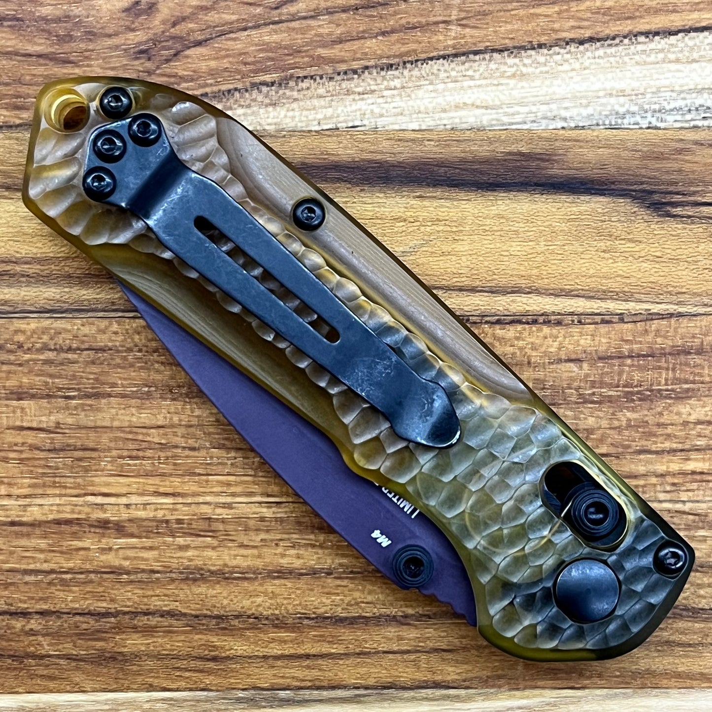 Benchmade SHOT Show Limited Edition Mini Freek 3" Folding Knife w/ Amber Ultem Handle
