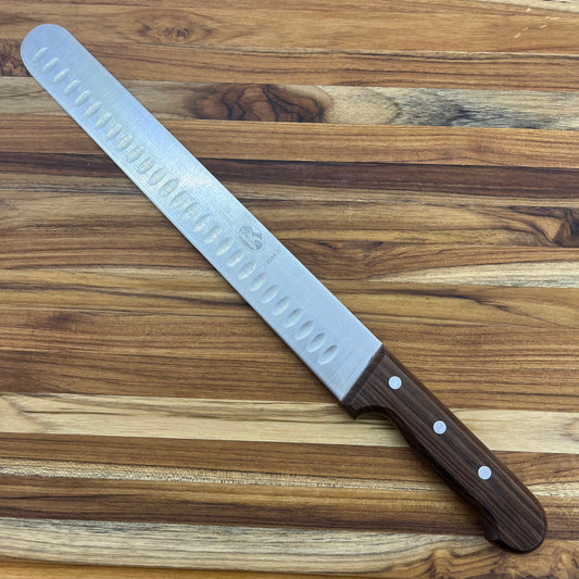 Victorinox Rosewood 12" Extra-Tall Roast Beef Slicing Knife w/ Hollow-Ground