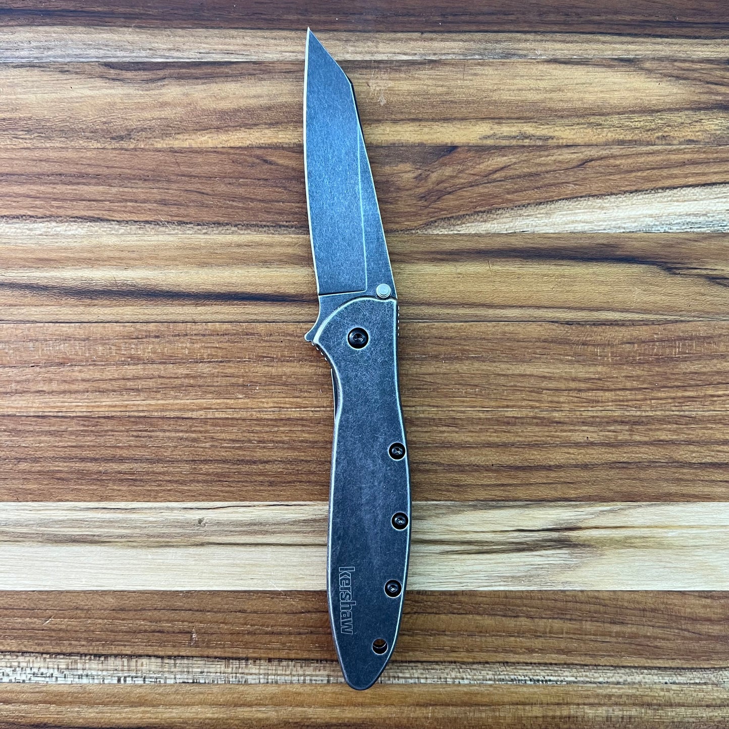 Kershaw Random Leek 3" Flipping Knife w/ BlackWash Blade & Stainless Steel Handle