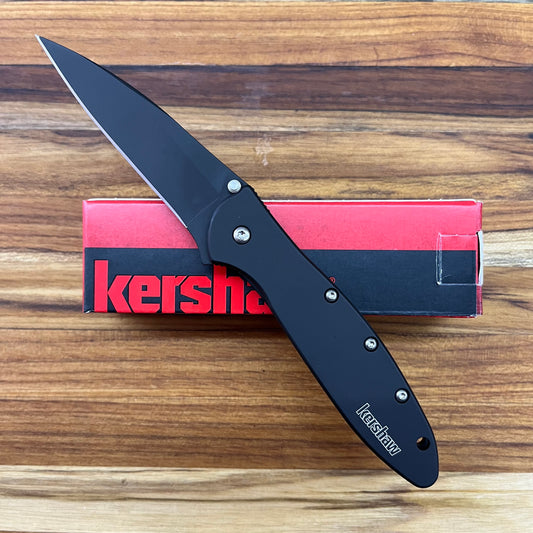 Kershaw Leek 3" Flipping Knife w/ Black Blade & Aluminum Handle