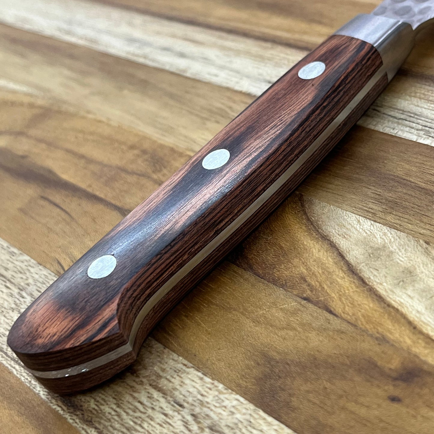 Kikuichi Warikomi Damascus Tsuchime 80mm (3.25") Paring Knife