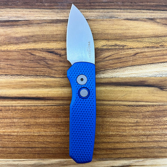 Pro-Tech Runt 5 2" Auto w/ Textured Blue Handle