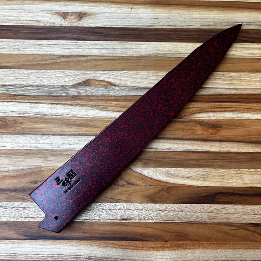 Mcusta Zanmai Red Lacquer 300mm (11.75") Sujihiki Saya w/ Pin
