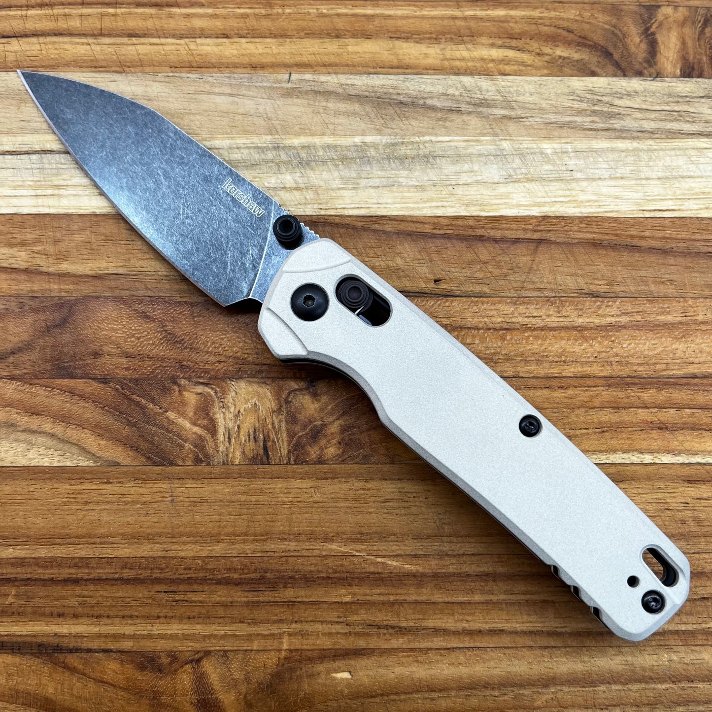 Kershaw Bel Air 3" Folding Knife w/ Bright Nickel Aluminum Handle