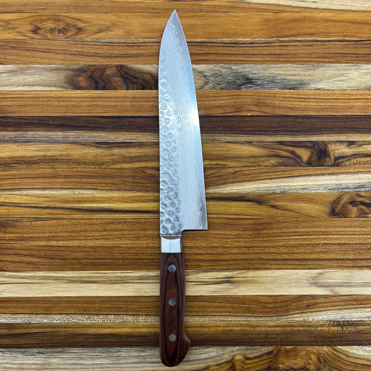 Kikuichi Warikomi Damascus Tsuchime 210mm (8.25") Gyuto