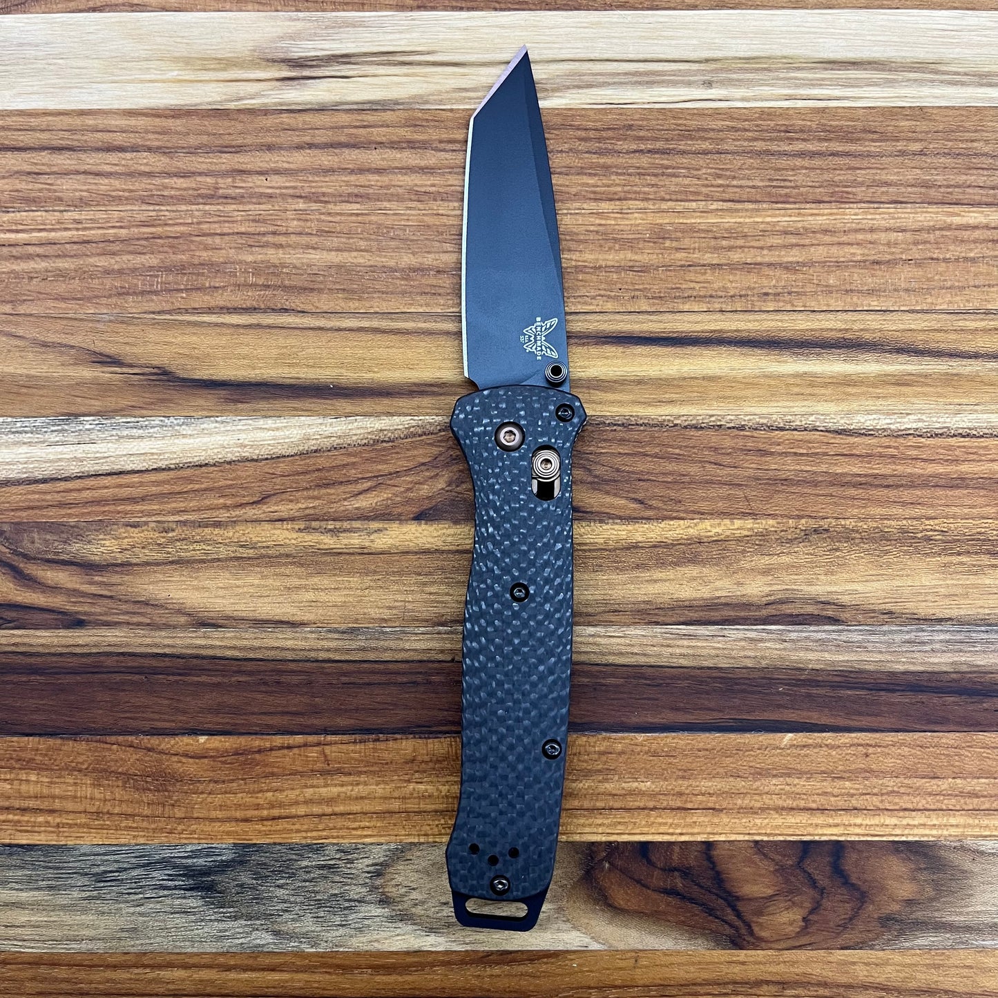 Benchmade Bailout 3.5" Folding Knife w/ Carbon Fiber Handle & Black Blade