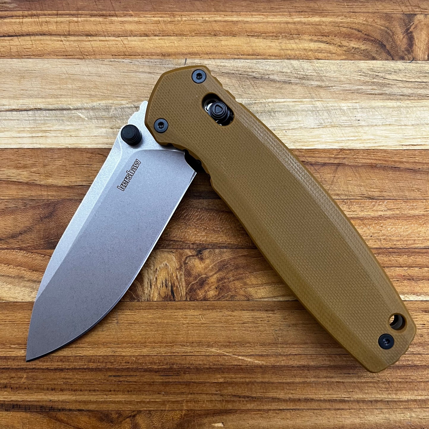 Kershaw Broadside 3.5" Folding Knife w/ Brown G10 Handle