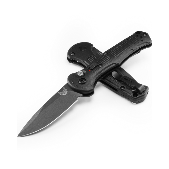 Benchmade Mini Claymore 3" Auto w/ Textured Black Grivory Handle