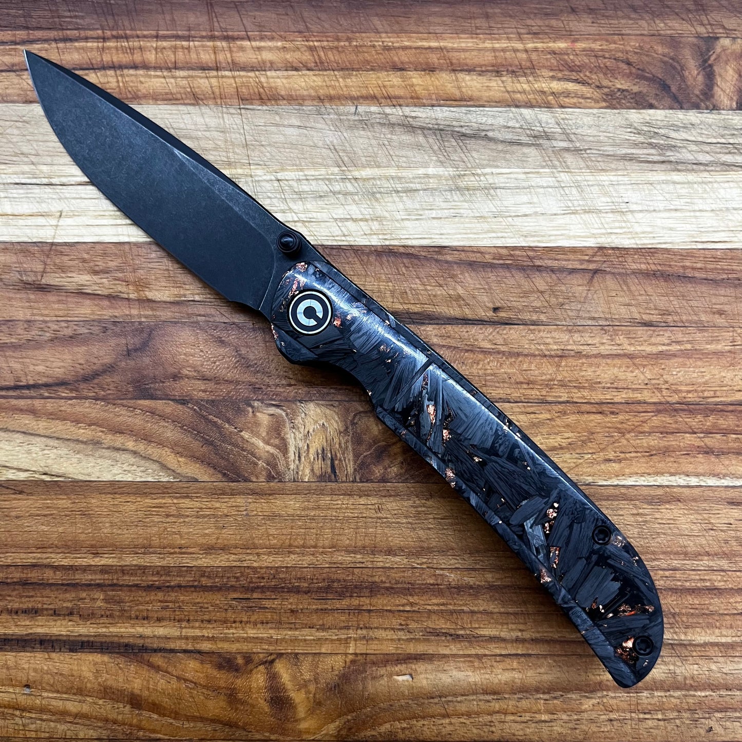 *DISCONTINUED* Civivi Imperium 3.5" Folding Knife w/ Shredded Carbon Fiber & Copper Handle