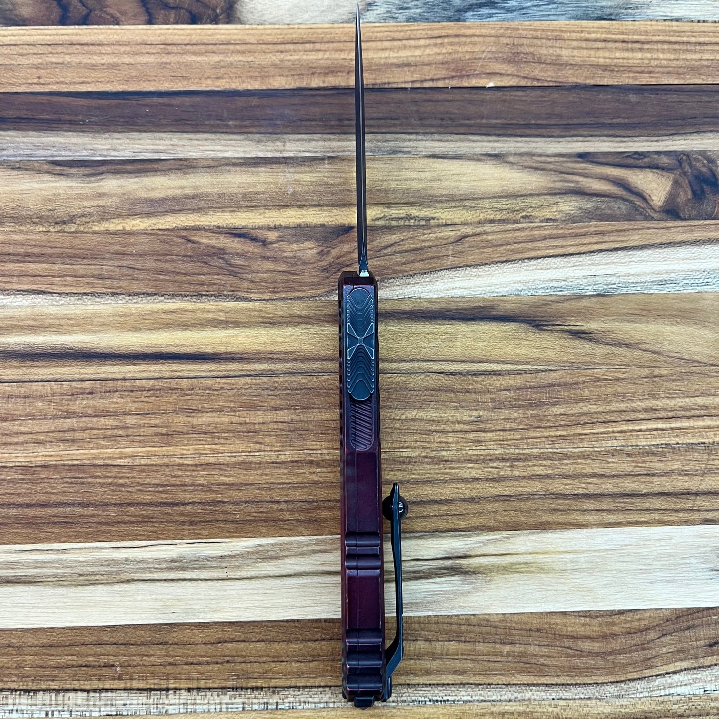 Microtech Signature Series Cypher II D/E 3.5" Auto w/ Red X-51 Handle